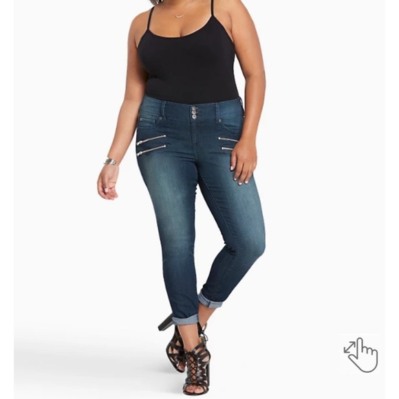 torrid Denim - TORRID - multi zip Jeggings skinny jeans sz 16R